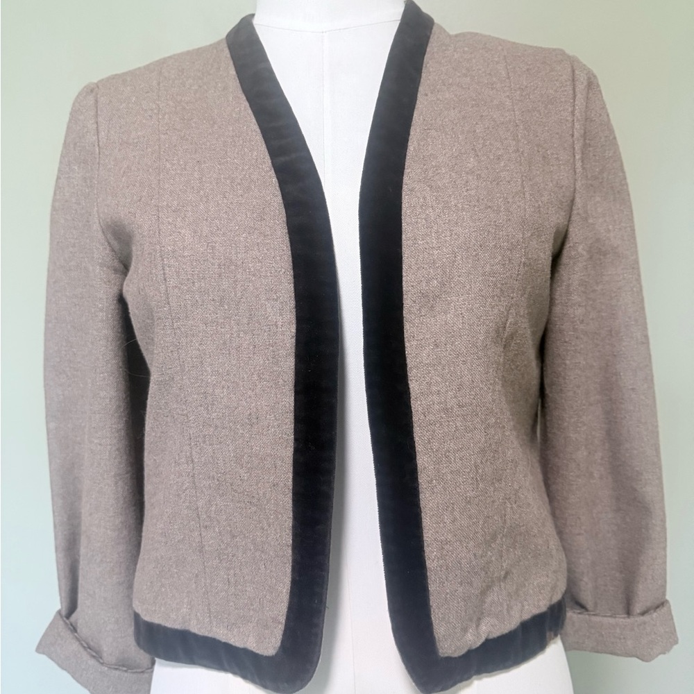 Cropped brown Wool Blazer